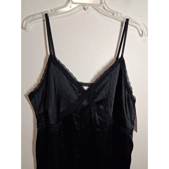 NWT Colsie Slip Underwear Lingerie Black Satin Size XL - Picture 2 of 6